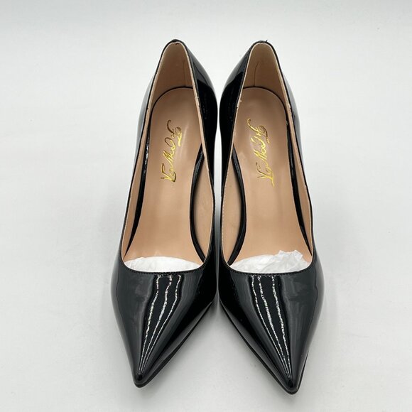 FOWT Women Fashion Closed Pointed Toe Pumps Solid Slip On High Heel Wedges Forma - Picture 3 of 8